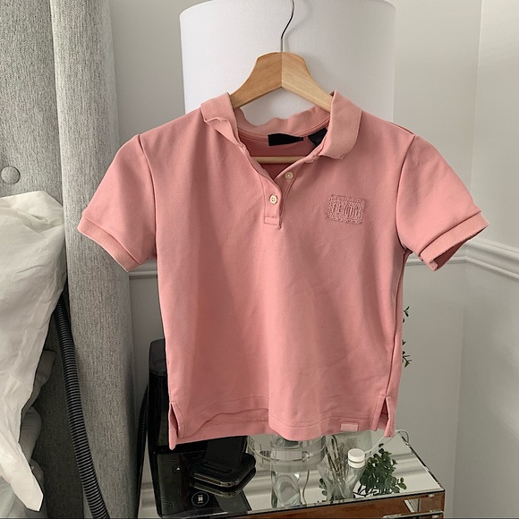 Puma Tops - PUMA X RIHANNA | Pink cropped polo size XS